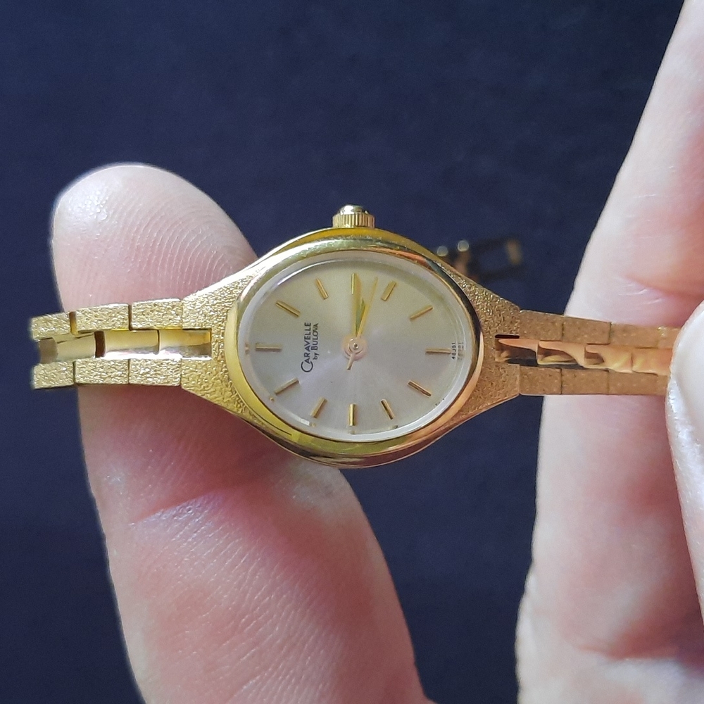 Vintage goldtone Caravelle by Bulova ladies watch
